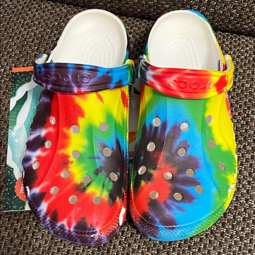 CROCS Multicolor Tie-Dye Clogs